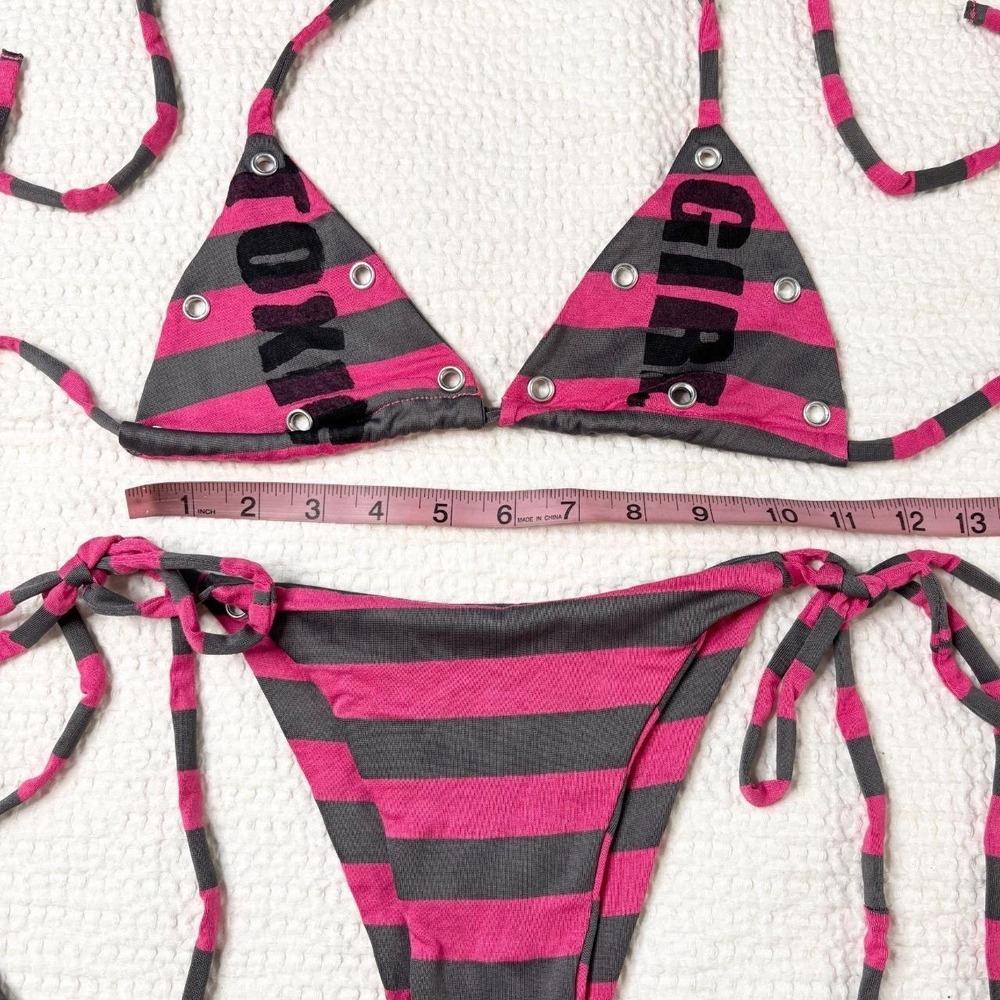 handmade stripe bikini set - Picture 5 of 6